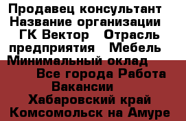 Продавец-консультант › Название организации ­ ГК Вектор › Отрасль предприятия ­ Мебель › Минимальный оклад ­ 15 000 - Все города Работа » Вакансии   . Хабаровский край,Комсомольск-на-Амуре г.